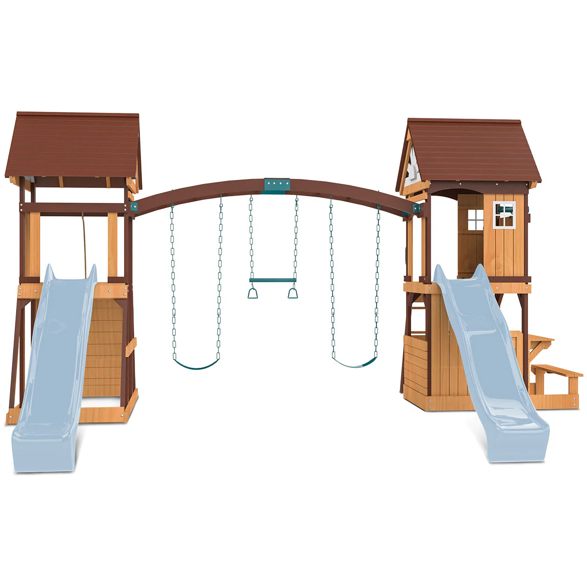 Armadale Swing Set & Playground with Two 2.2m Slide (Pastel Blue) - Image 3