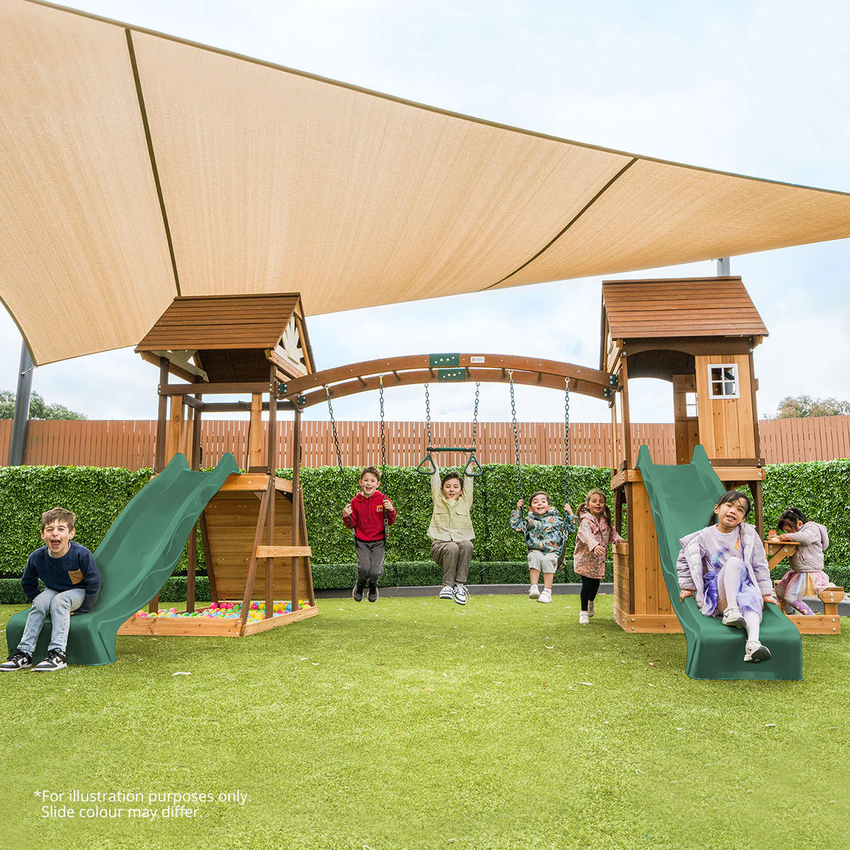Armadale Swing Set & Playground with Two 2.2m Slide (Pastel Blue) - Image 4