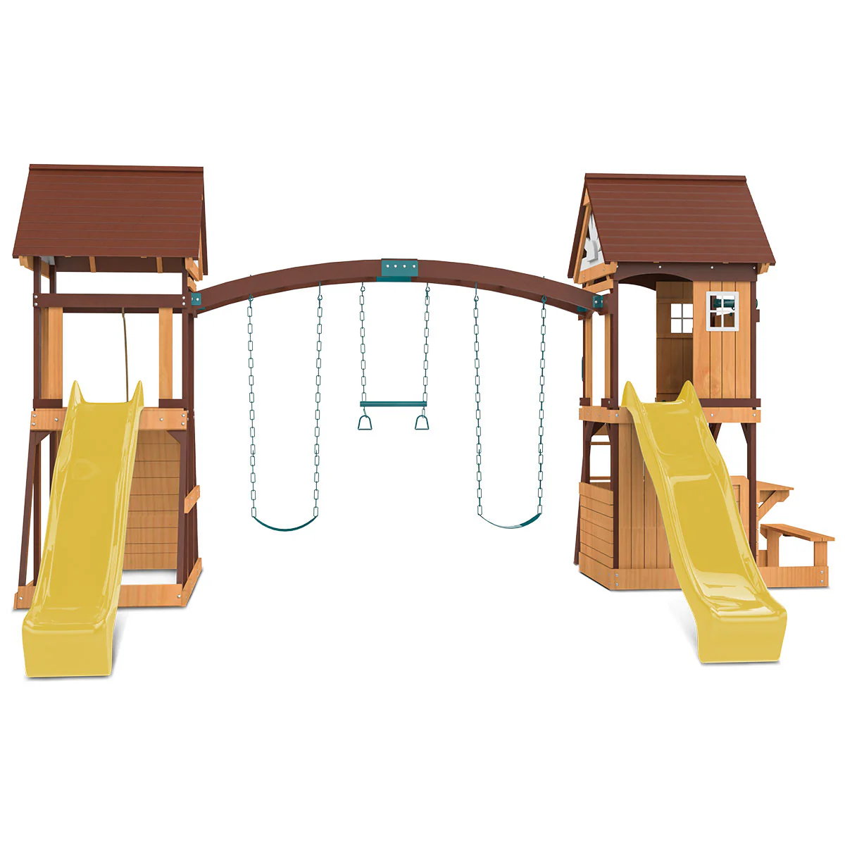 Armadale Swing Set & Playground with Two 2.2m Slide (Yellow) - Image 3