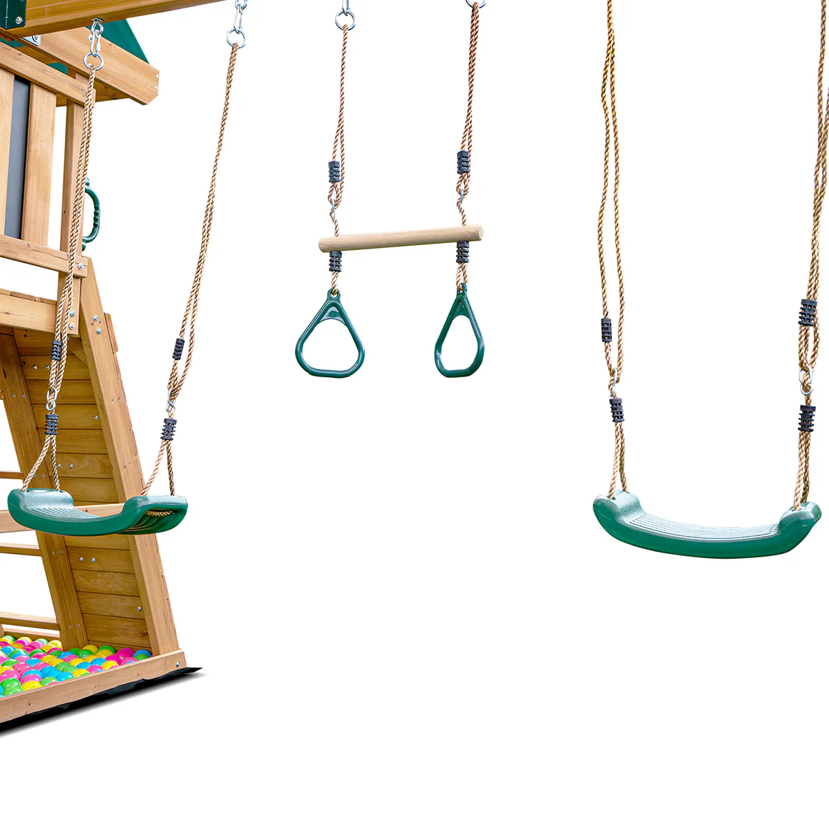 Birmingham Swing Set & Playground with 2.2m Slide (Pastel Green) - Image 5