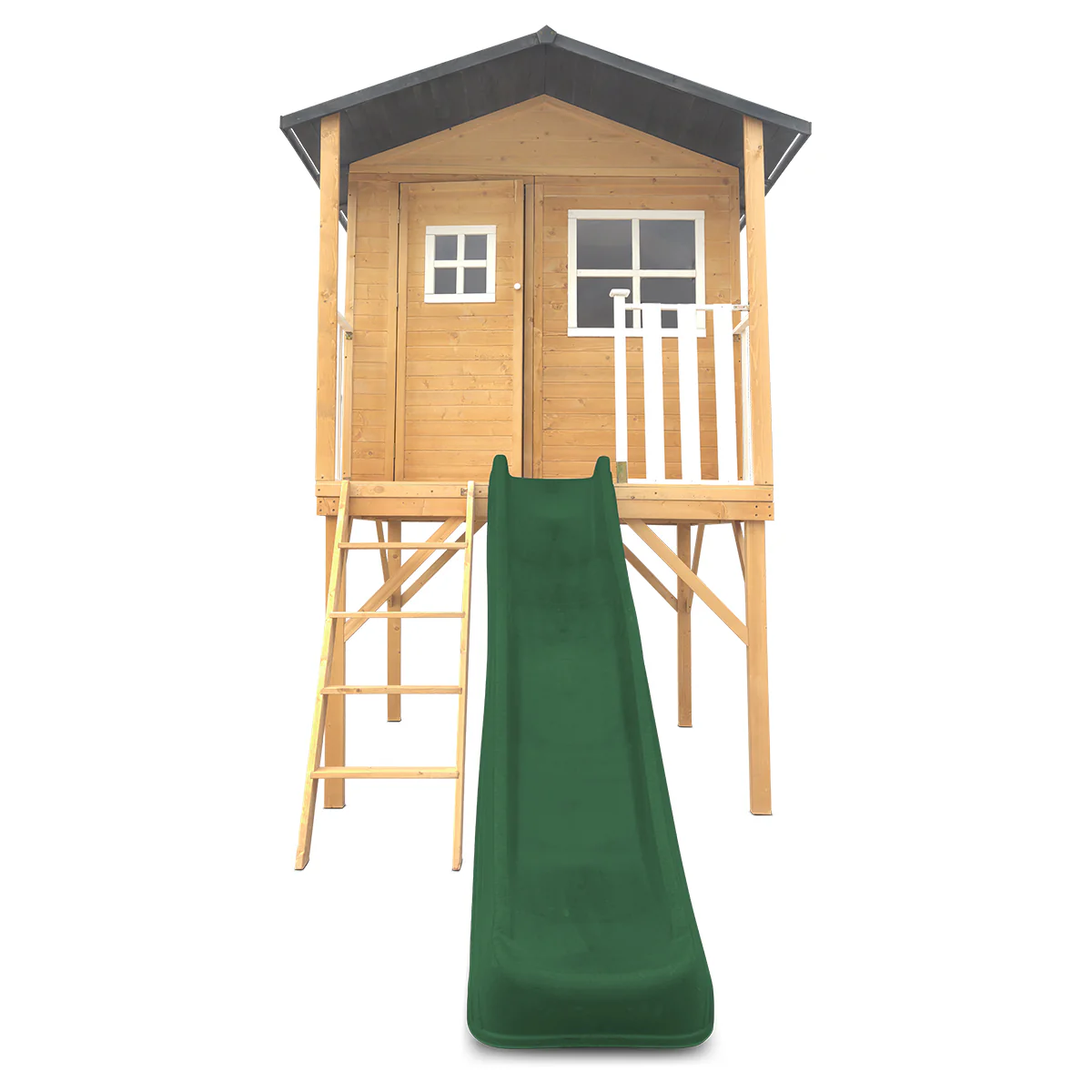 Burleigh Cubby House with 2.2m Slide (Green) - Image 2