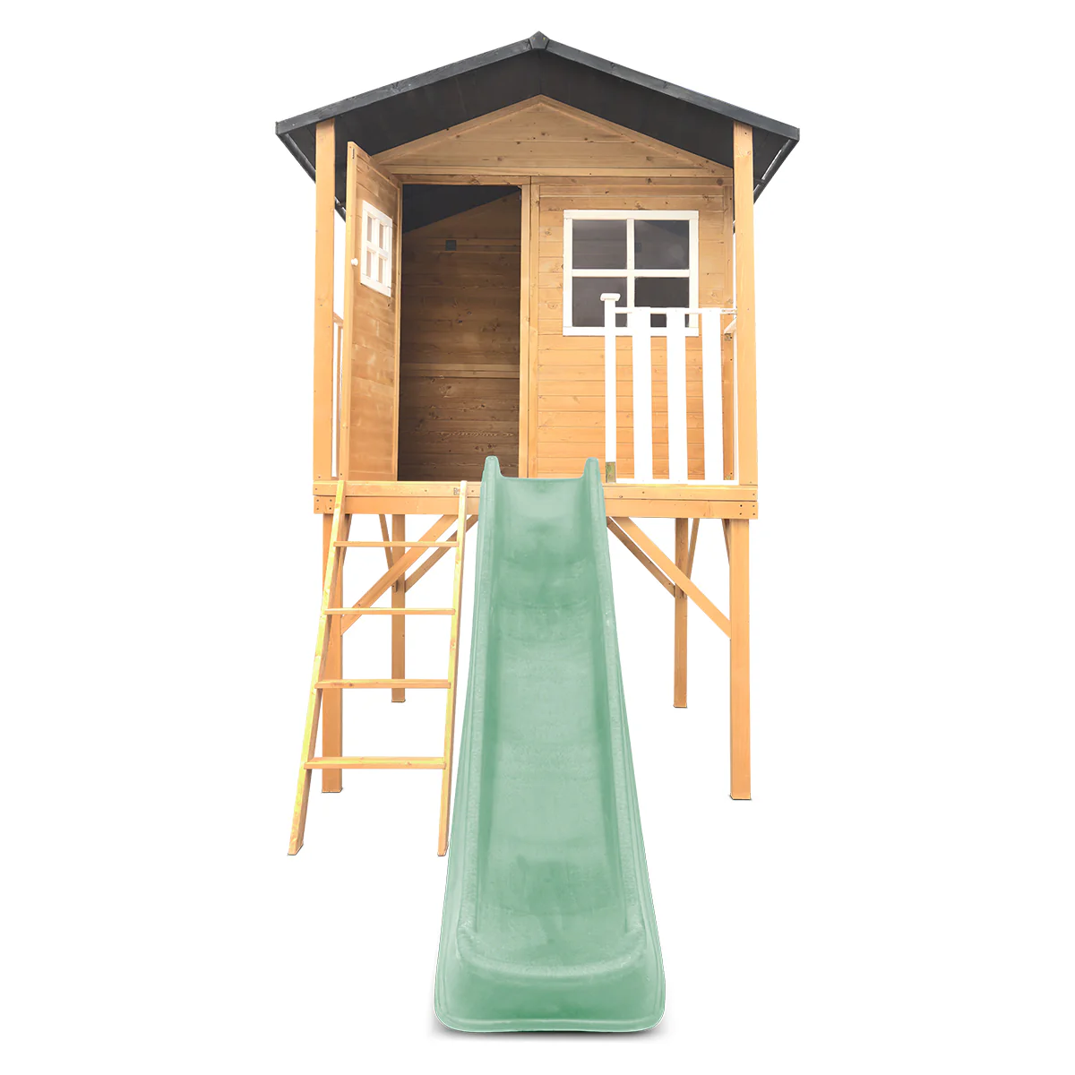 Burleigh Cubby House with 2.2m Slide (Pastel Green) - Image 5