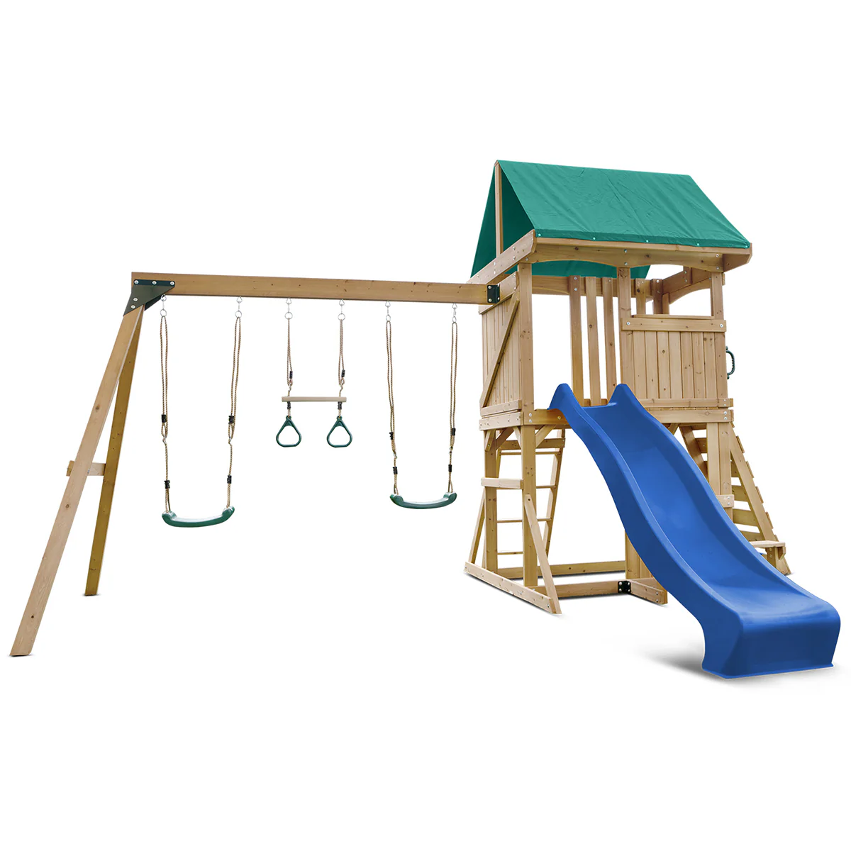 Carindale Swing Set & Playground with 2.2m Slide (Blue)