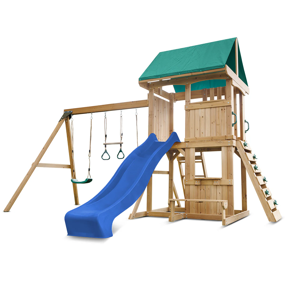 Carindale Swing Set & Playground with 2.2m Slide (Blue) - Image 11