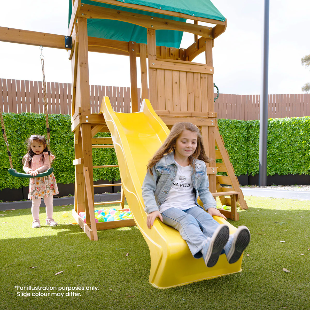 Carindale Swing Set & Playground with 2.2m Slide (Pastel Blue) - Image 5