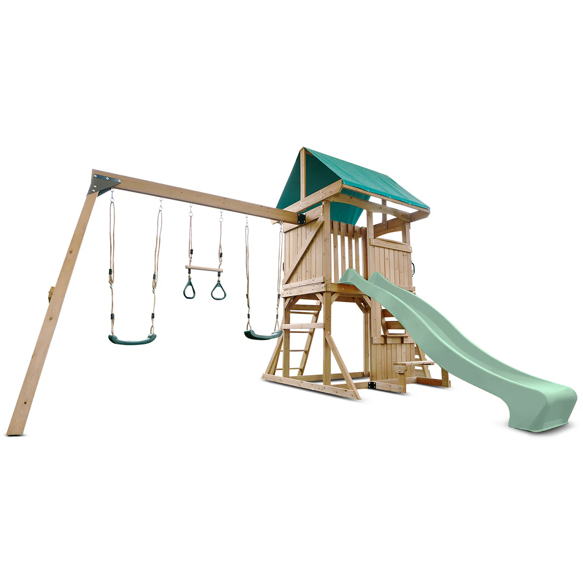 Carindale Swing Set & Playground with 2.2m Slide (Pastel Green) - Image 10