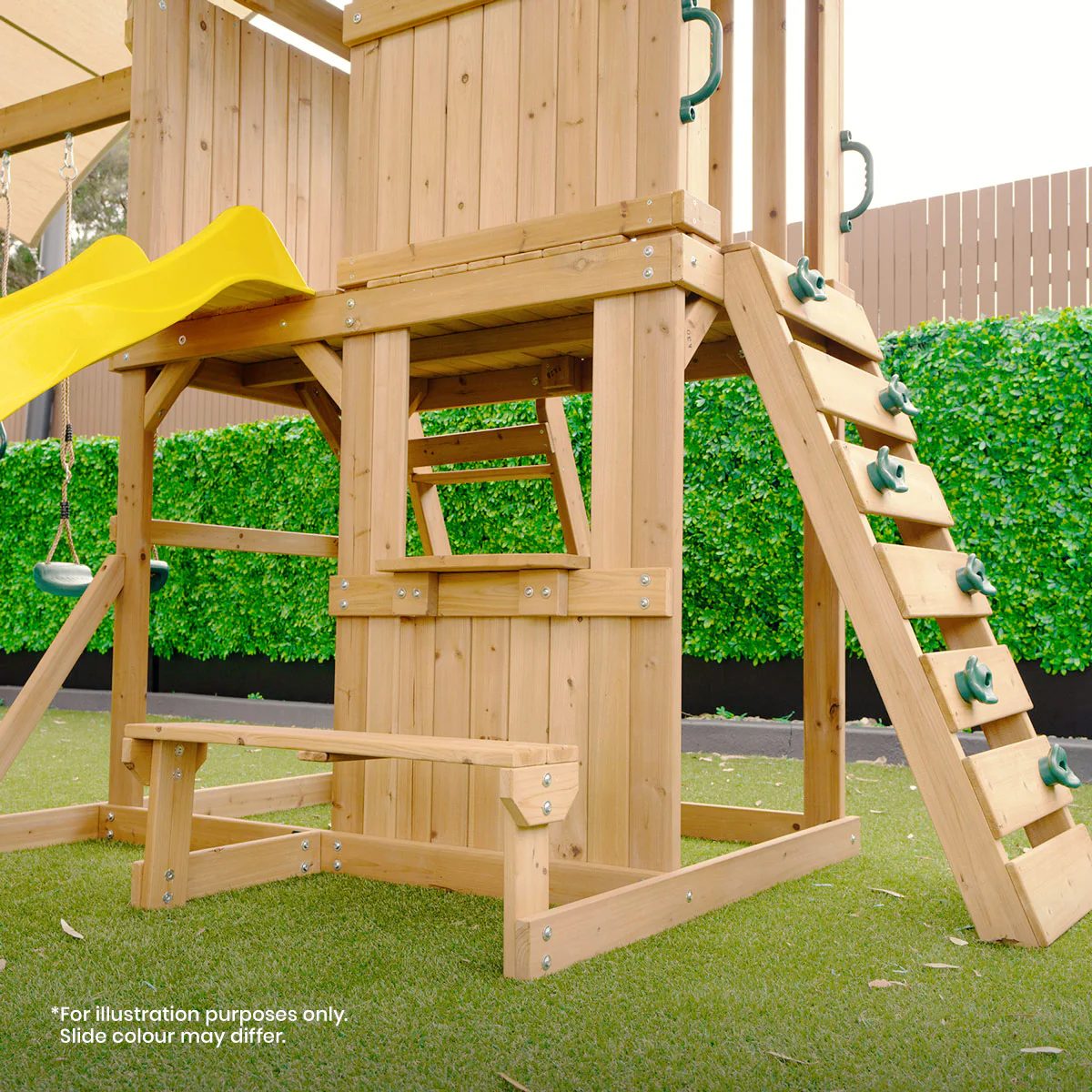 Carindale Swing Set & Playground with 2.2m Slide (Pastel Green) - Image 7