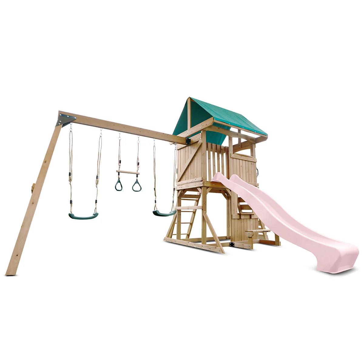 Carindale Swing Set & Playground with 2.2m Slide (Pastel Pink) - Image 10
