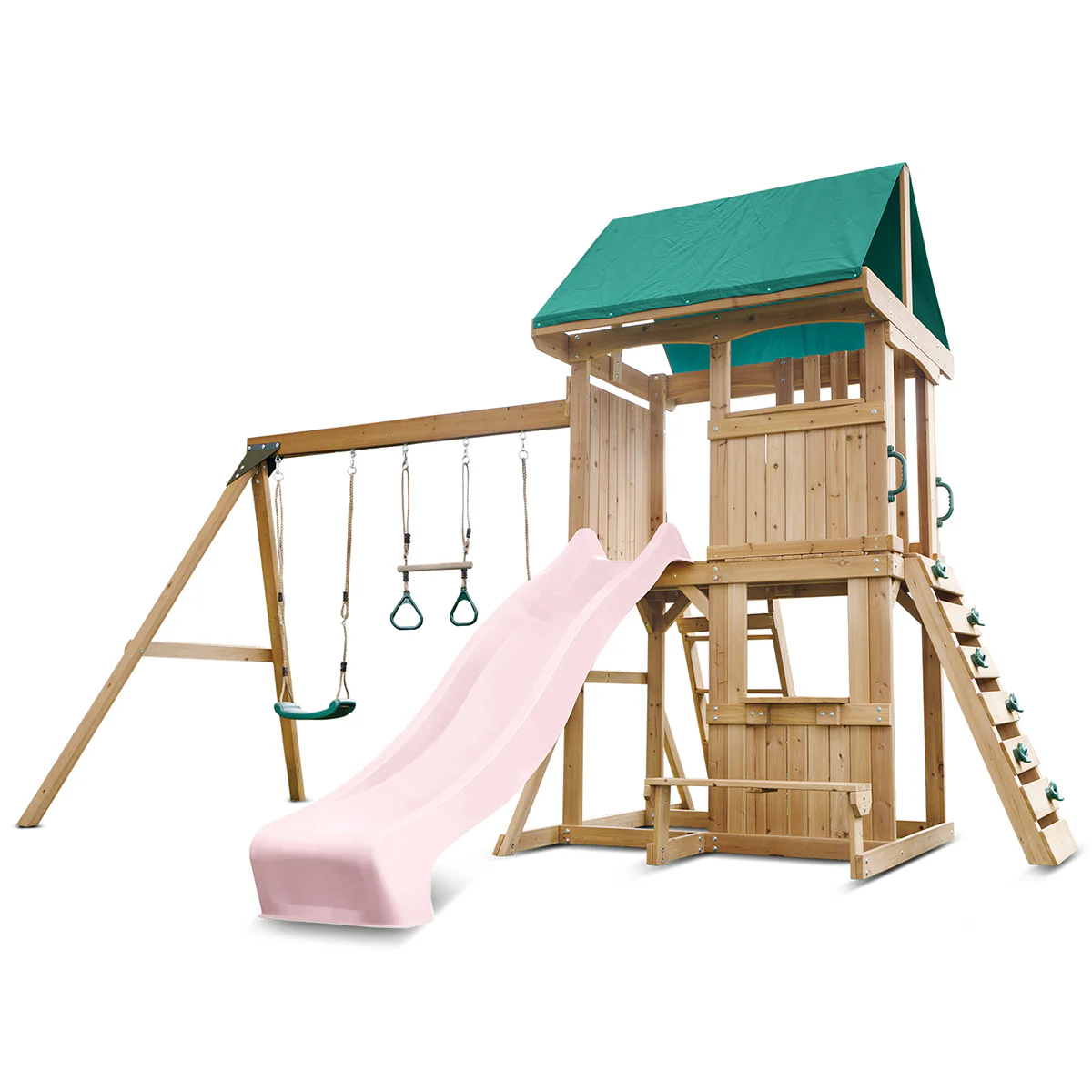 Carindale Swing Set & Playground with 2.2m Slide (Pastel Pink) - Image 11