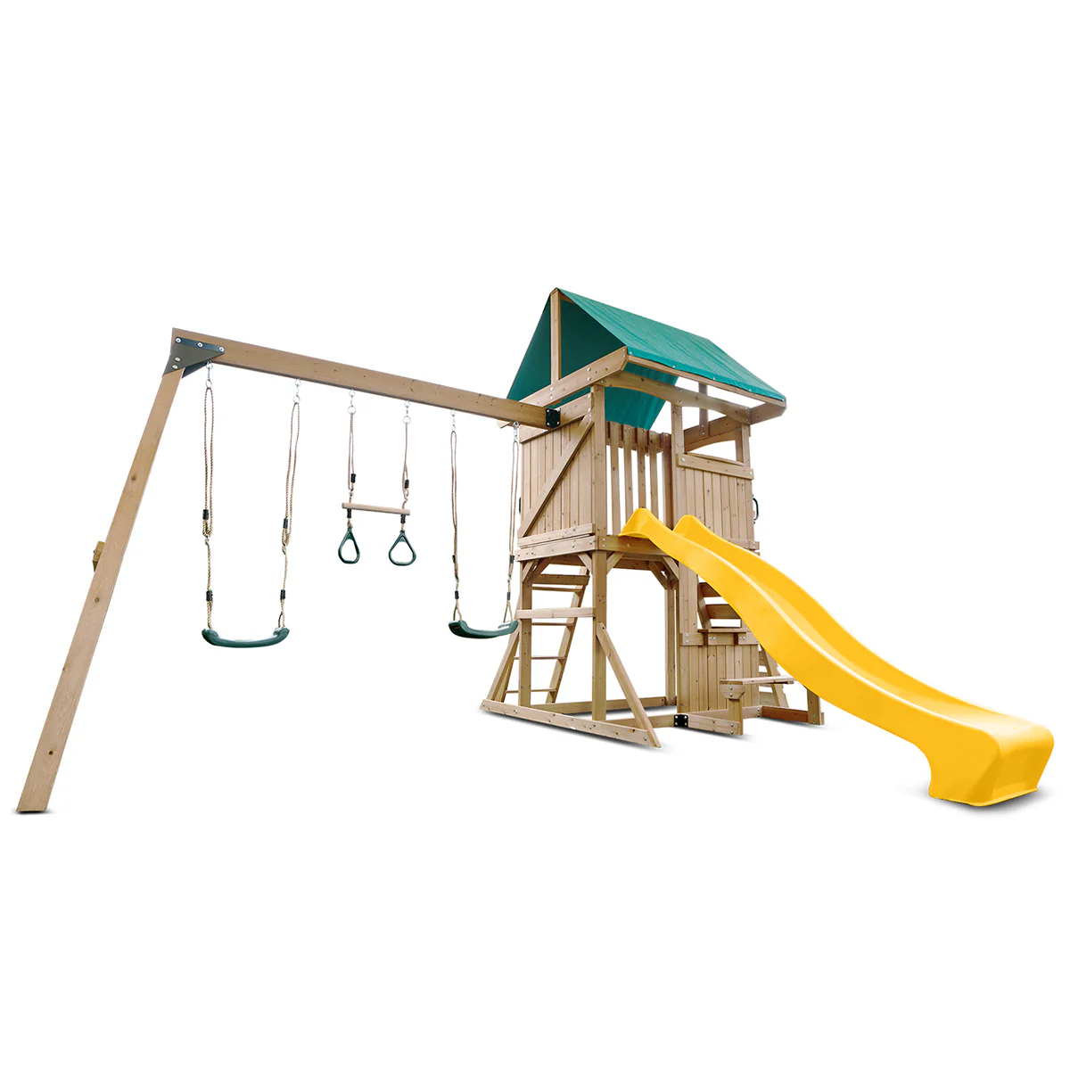 Carindale Swing Set & Playground with 2.2m Slide (Yellow) - Image 10