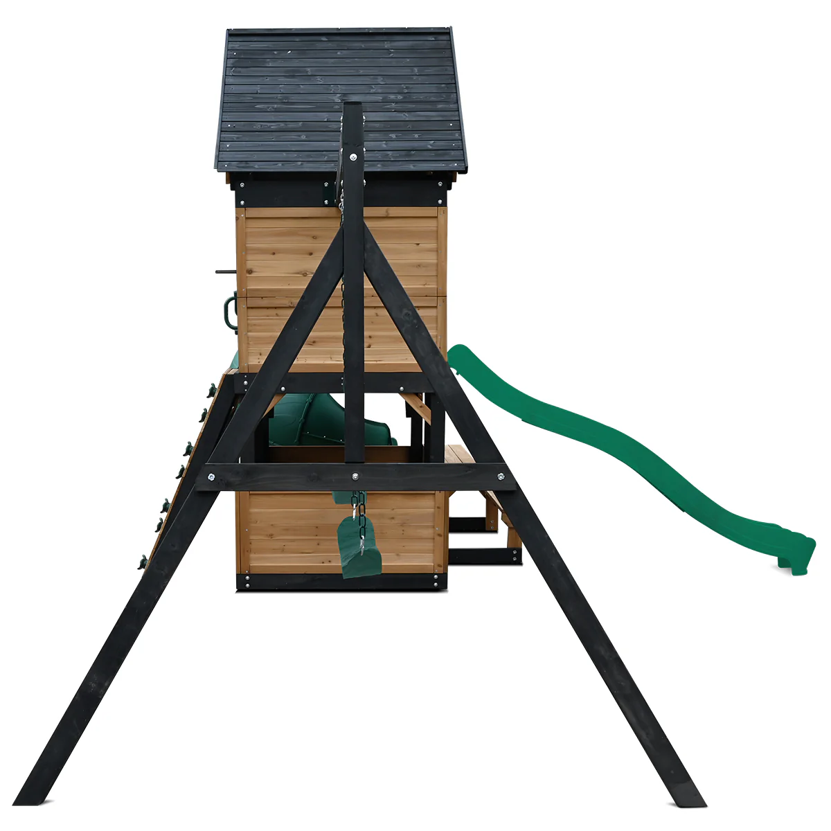 Claremont Swing Set & Playground with 2.2m Slide (Green) - Image 4