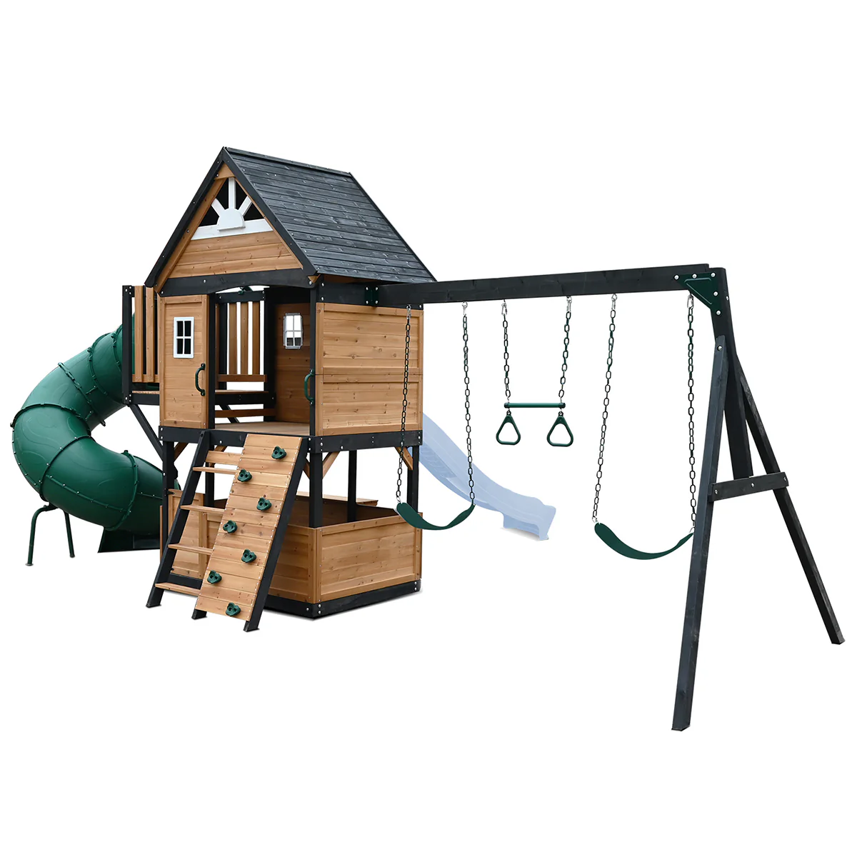 Claremont Swing Set & Playground with 2.2m Slide (Pastel Blue) - Image 3