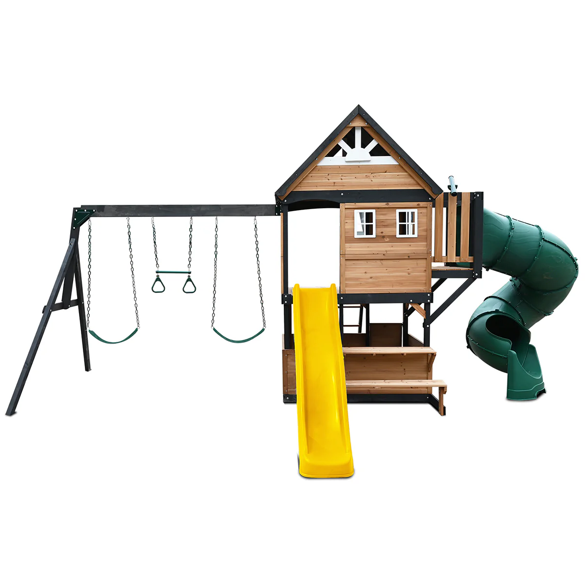 Claremont Swing Set & Playground with 2.2m Slide (Yellow) - Image 2