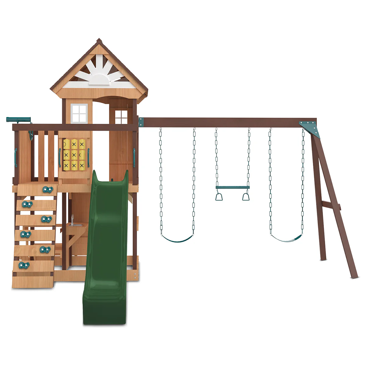 Coventry Swing Set & Playground with 2.2m Slide (Green) - Image 11