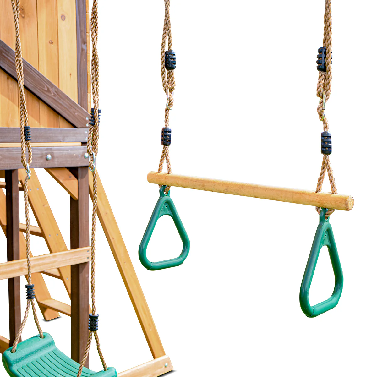Darlington Swing Set & Playground with 2.2m Slide (Green) - Image 8