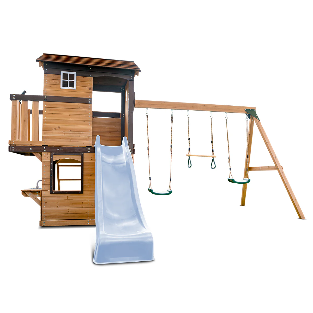 Darlington Swing Set & Playground with 2.2m Slide (Pastel Blue) - Image 2