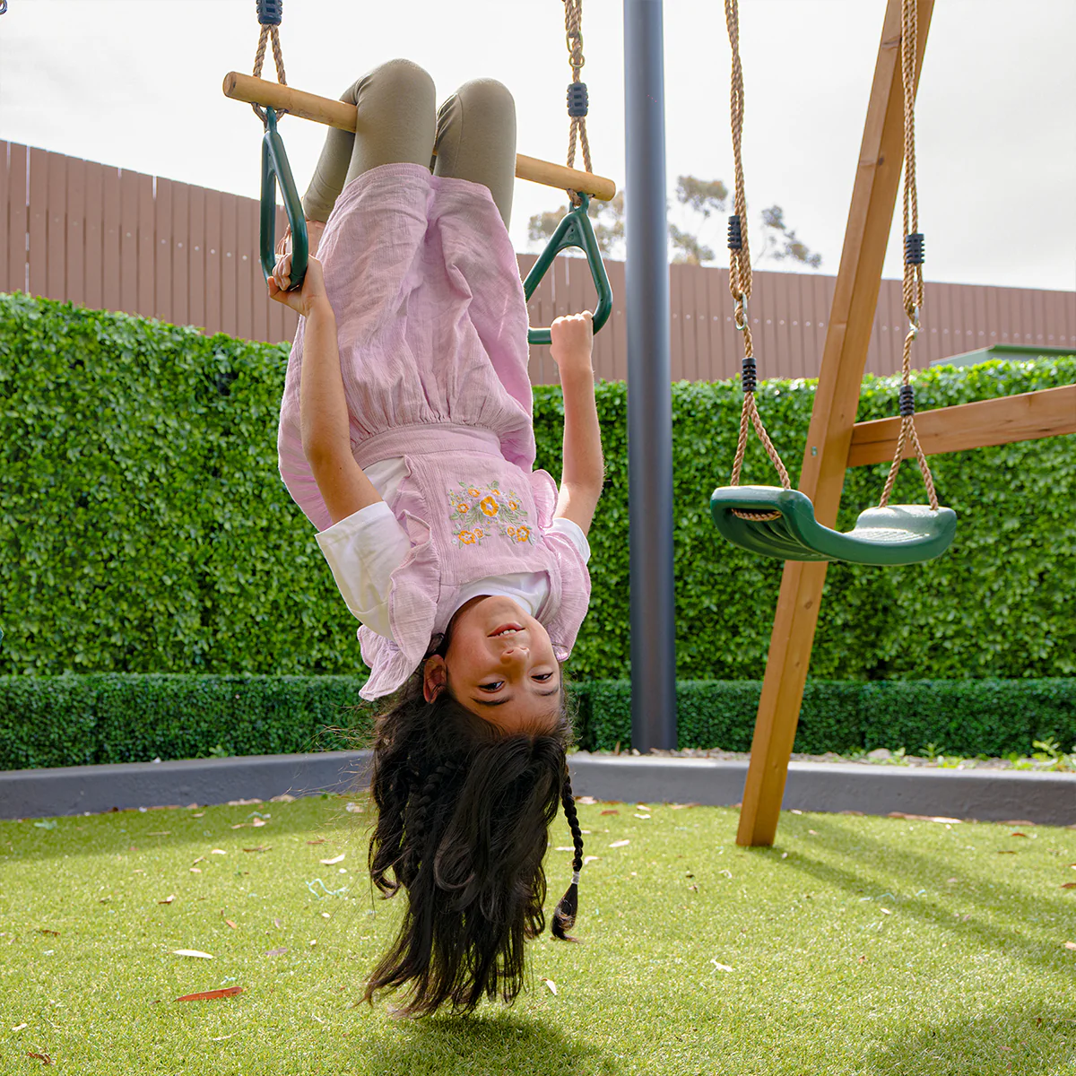 Darlington Swing Set & Playground with 2.2m Slide (Pastel Green) - Image 12