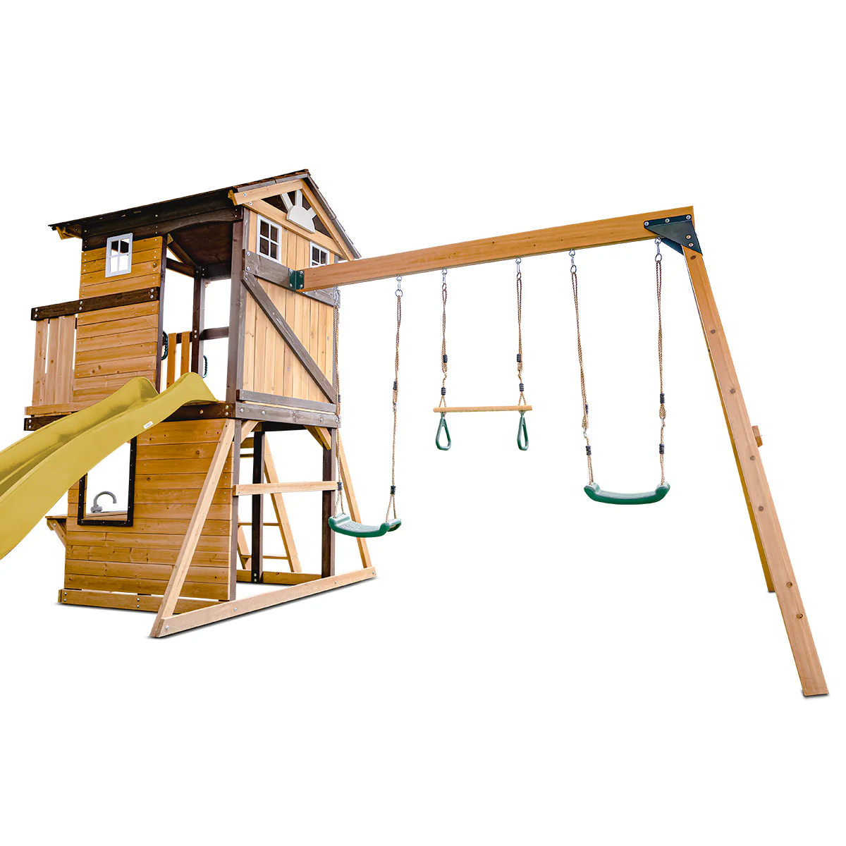 Darlington Swing Set & Playground with 2.2m Slide (Yellow) - Image 3