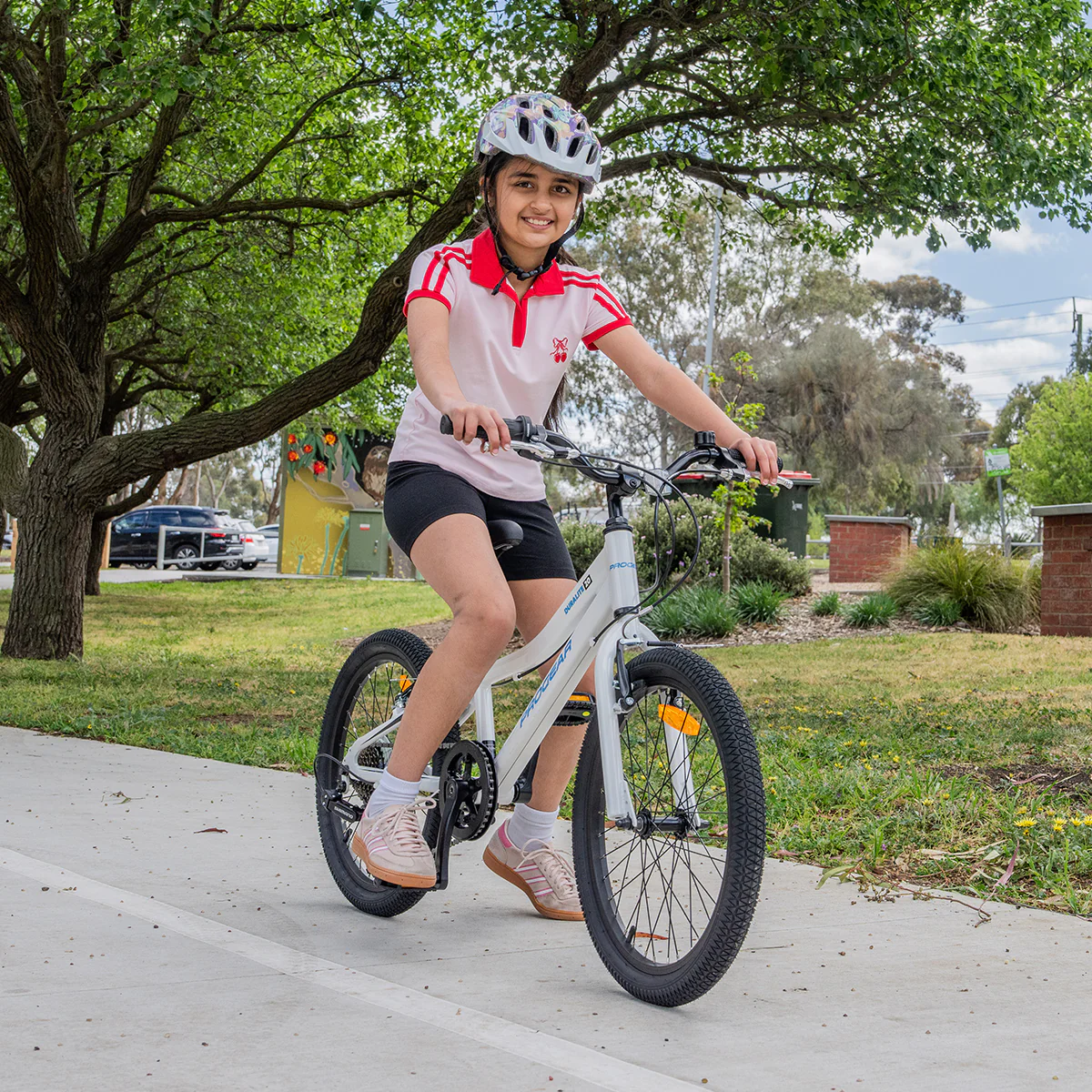 DuraLite 7 Speed Kids Bike 20" - Pearl White - Image 3