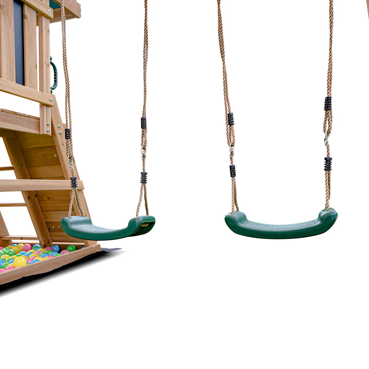 Greenvale Swing Set & Playground with 1.8m Slide (Green) - Image 5