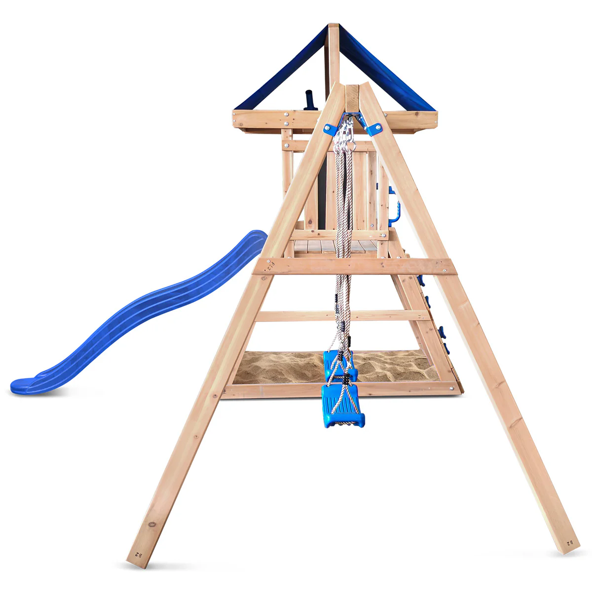 Hazelbrook Swing Set & Playground with 1.8m Slide (Blue) - Image 5