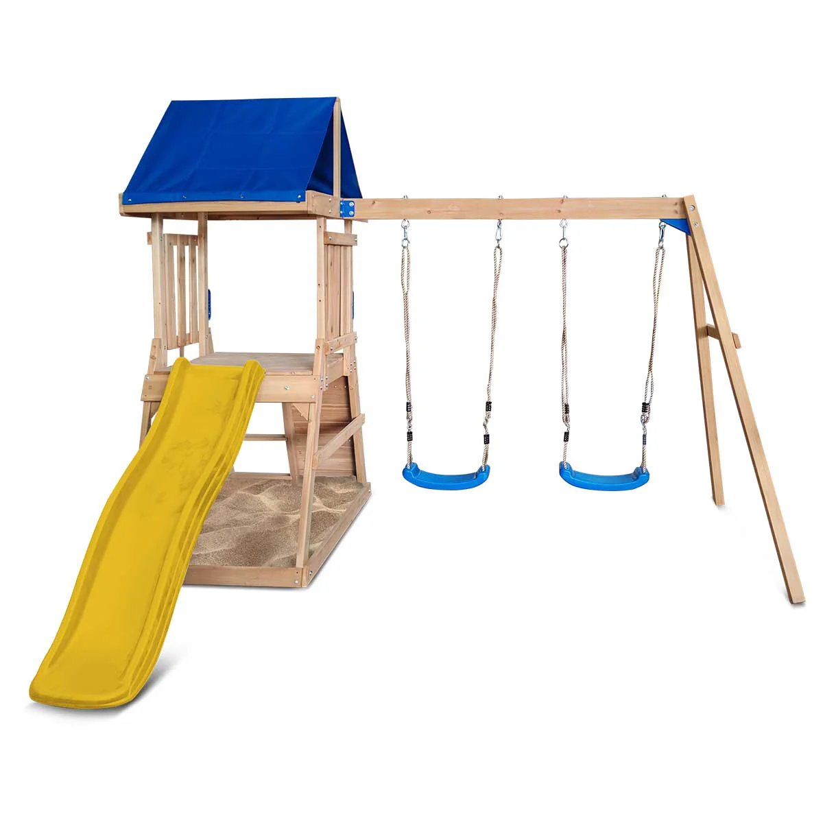 Hazelbrook Swing Set & Playground with 1.8m Slide (Yellow)
