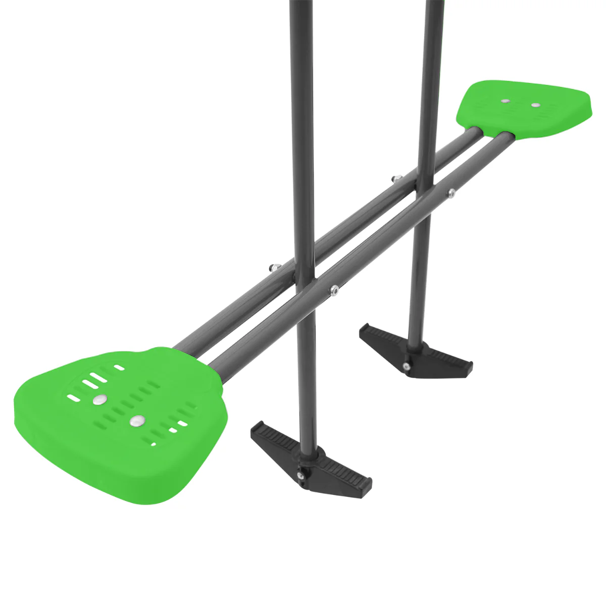 Hurley 2 Metal Swing Set with Slippery Slide & Hoop - Image 3