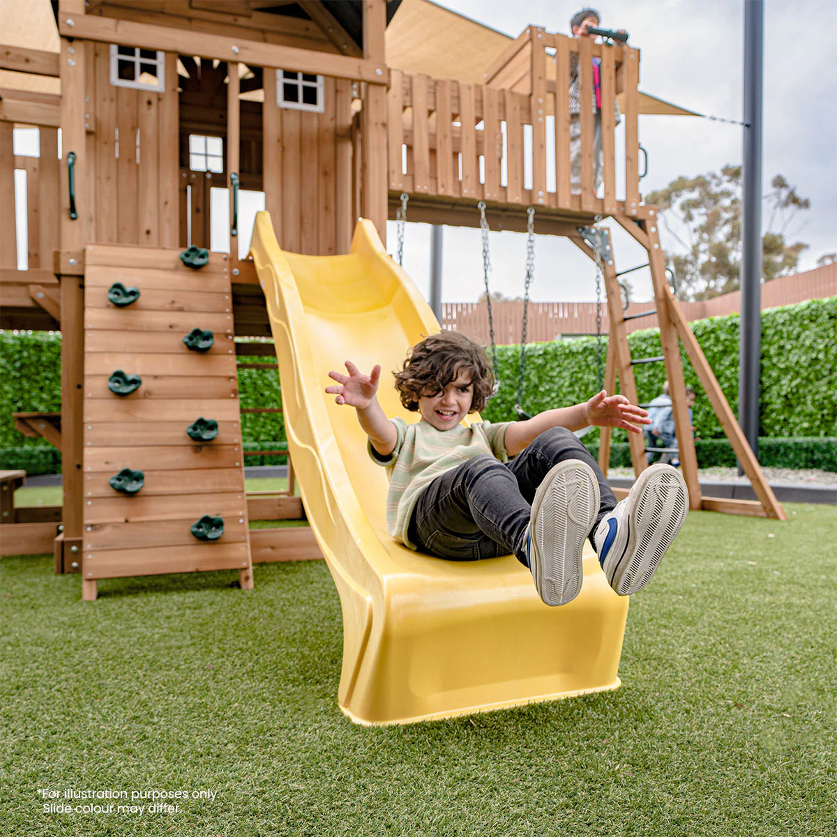 Kensington Swing Set, Monkey Bars & Playground with 2.2m Slide (Green) - Image 6