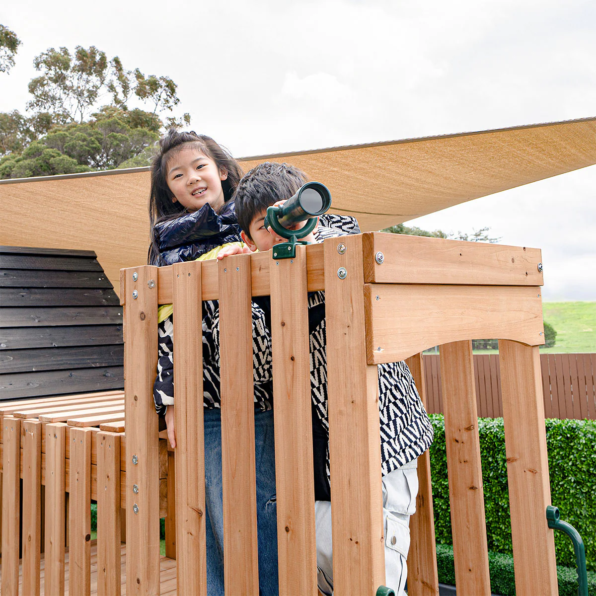 Kensington Swing Set, Monkey Bars & Playground with 2.2m Slide (White) - Image 8