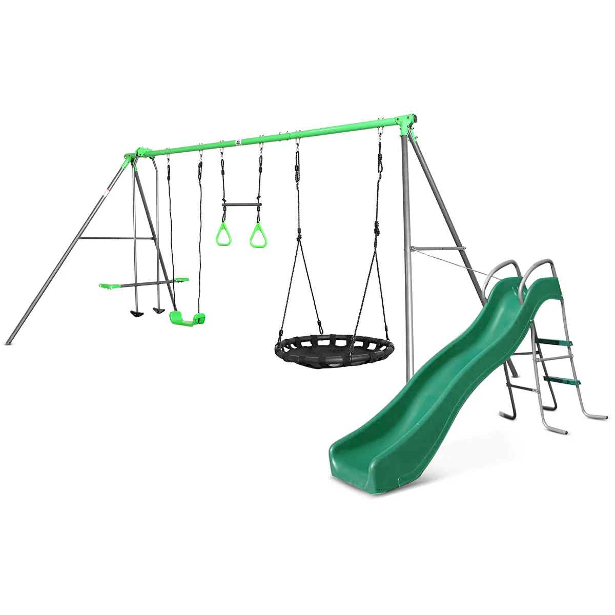 Lynx Metal Swing Set with Slide - Image 6