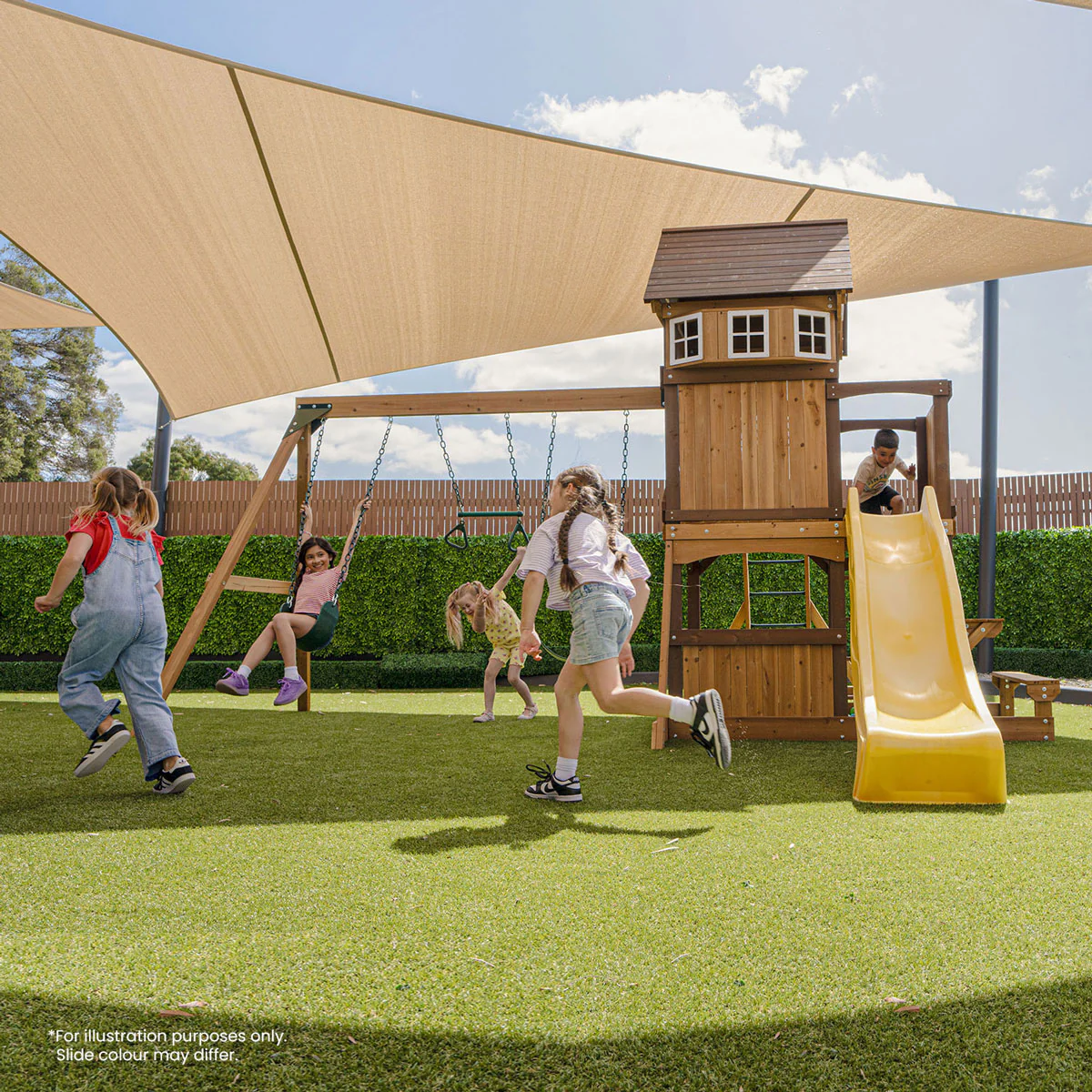Meer Brook Swing Set, Monkey Bars & Playground with 2.2m Slide (Pastel Blue) - Image 3
