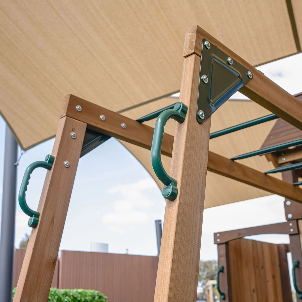 Meer Brook Swing Set, Monkey Bars & Playground with 2.2m Slide (White) - Image 10