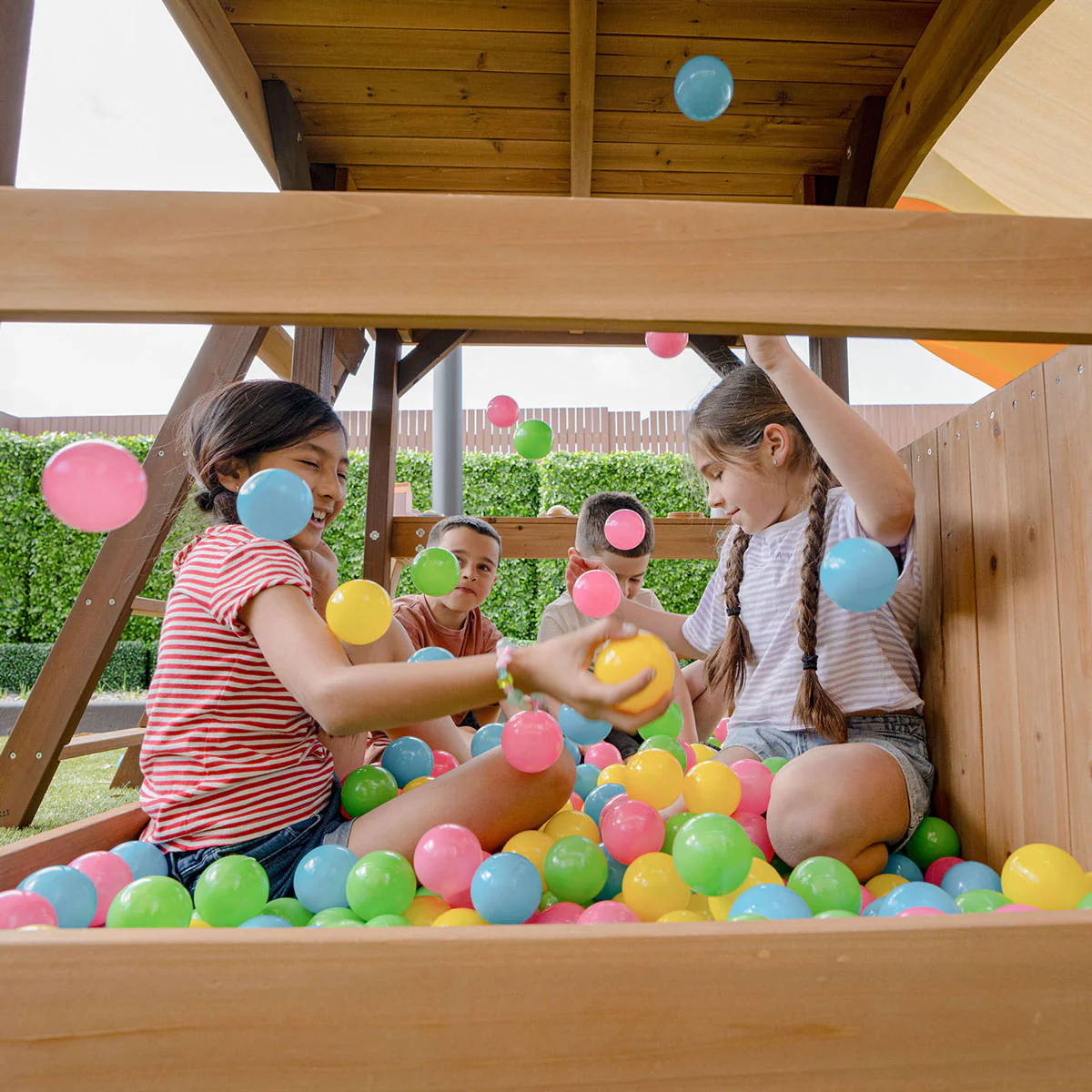 Meer Brook Swing Set, Monkey Bars & Playground with 2.2m Slide (Yellow) - Image 6