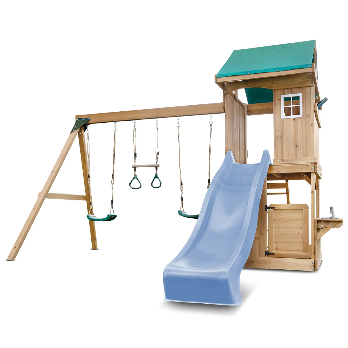 Montrose Swing Set & Playground with 2.2m Slide (Pastel Blue) - Image 2