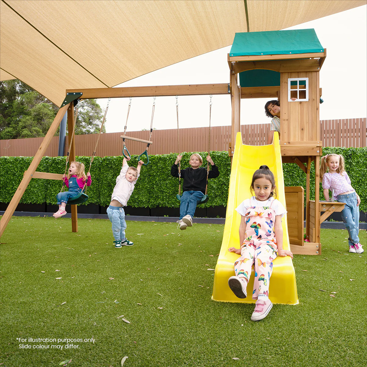 Montrose Swing Set & Playground with 2.2m Slide (Pastel Blue) - Image 4