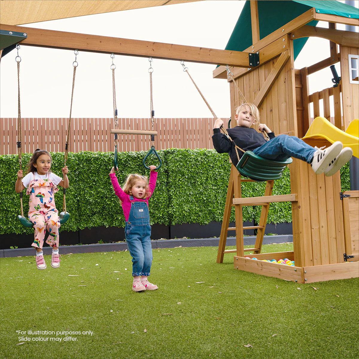 Montrose Swing Set & Playground with 2.2m Slide (Yellow) - Image 9