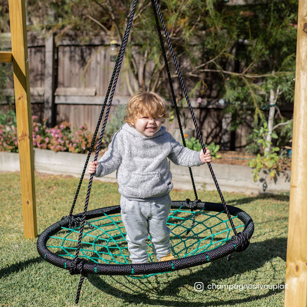 Oakley Swing Set with 1.2m Spidey Web Swing - Image 11