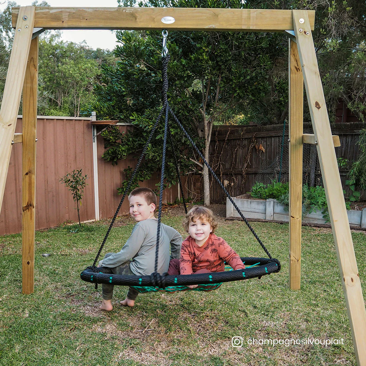 Oakley Swing Set with 1.2m Spidey Web Swing - Image 7
