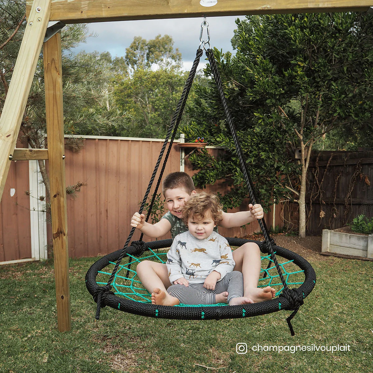 Oakley Swing Set with 1m Spidey Web Swing - Image 11