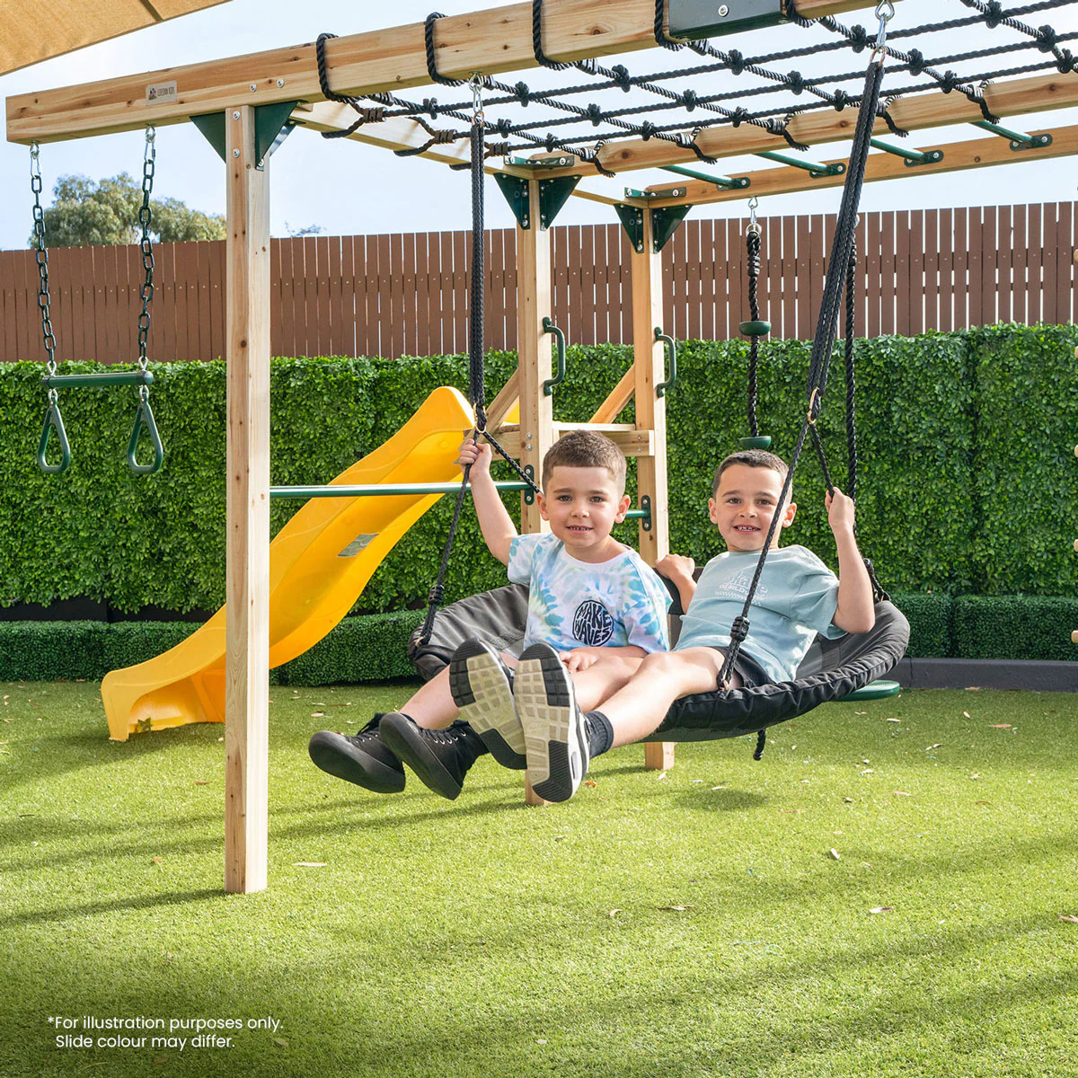 Orangutan Monkey Bars Jungle Gym Climbing Frame with 2.2m Slide (White) - Image 6