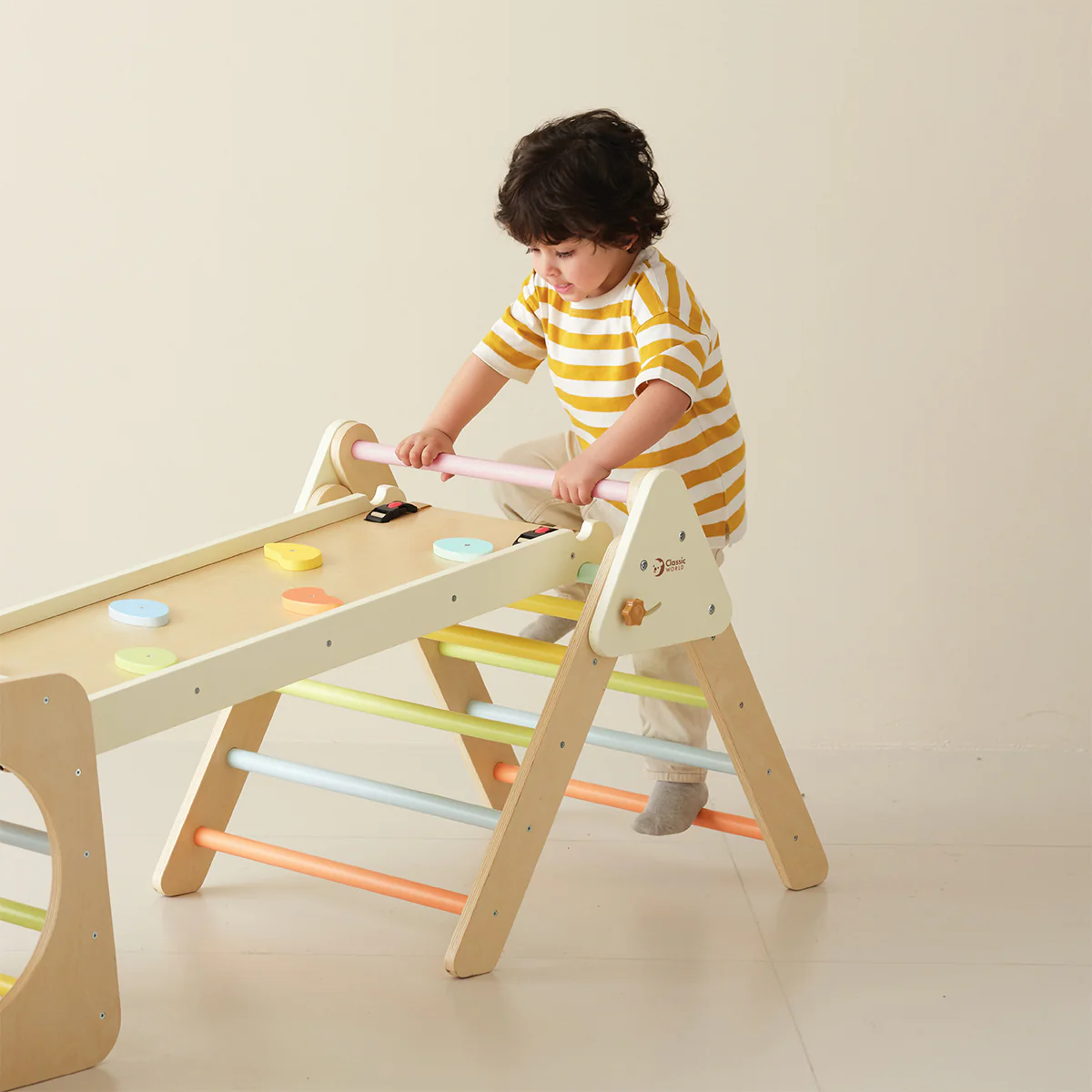 Pikler Compact Foldable Climbing Frame Set by Classic World - Image 4