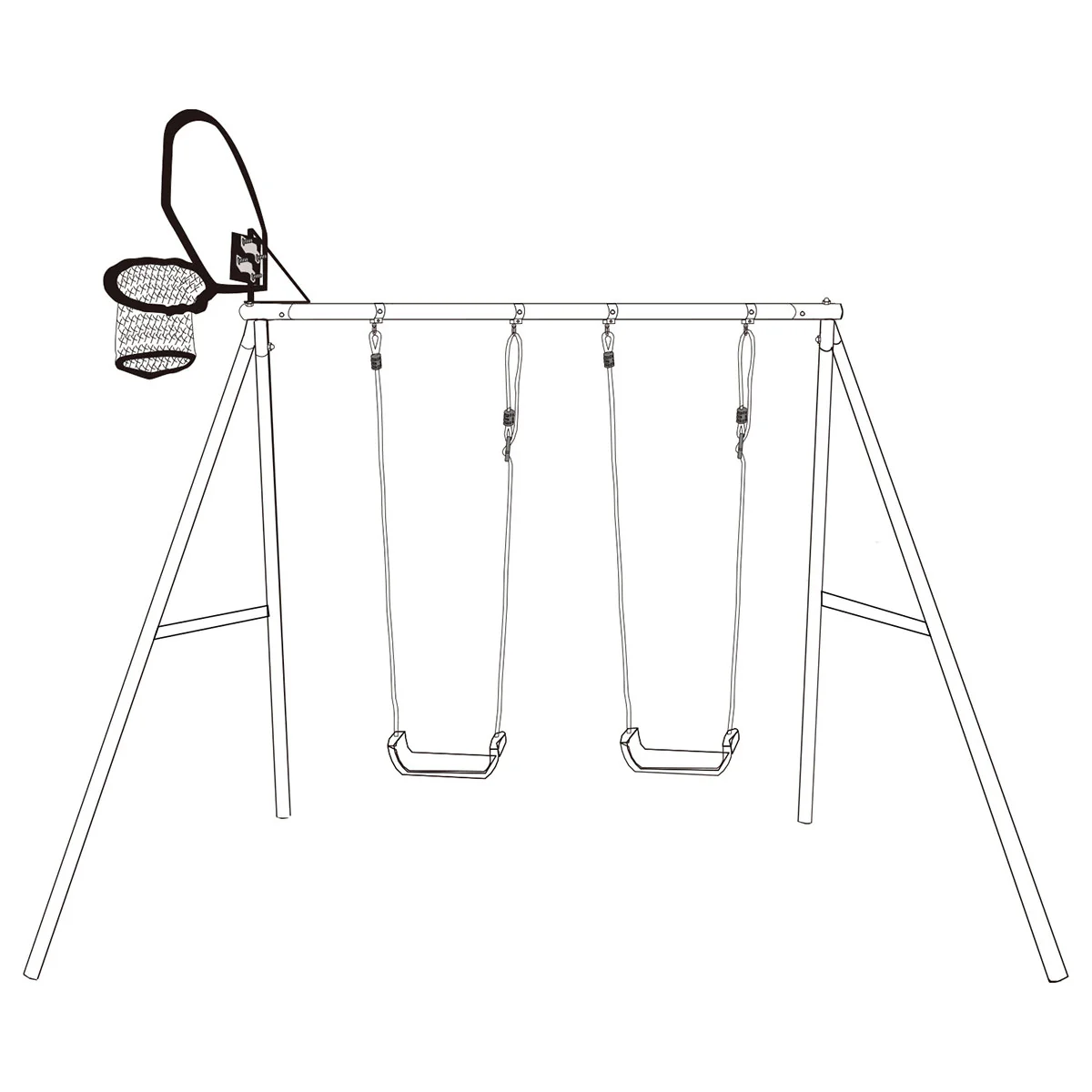 Swish Basketball Ring with BR2 Bracket Timber Swings - Image 2