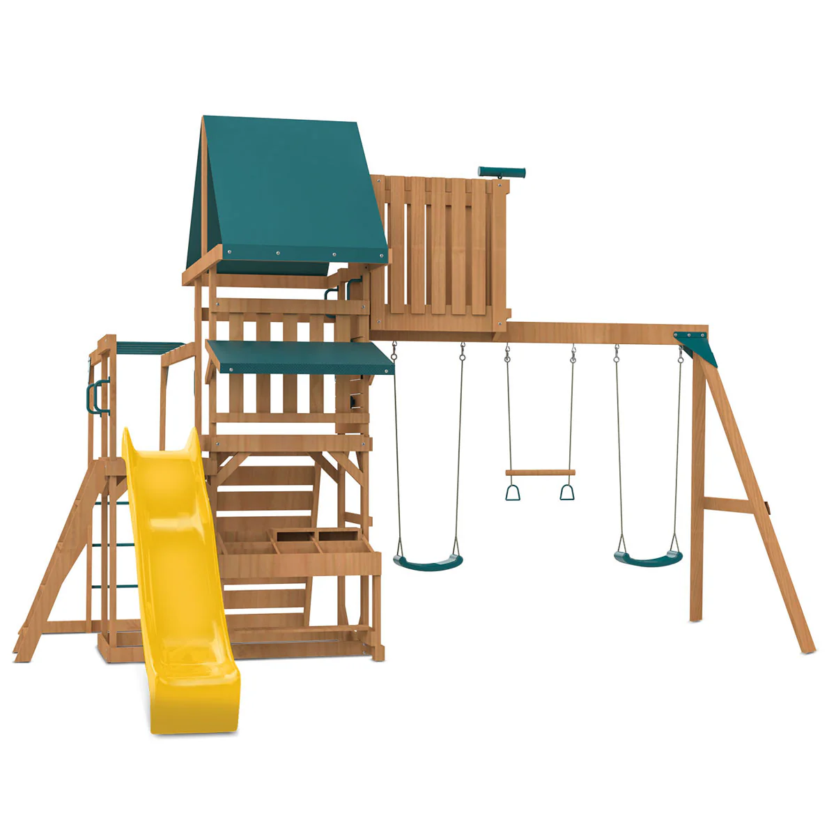 Walton Swing Set, Monkey Bars & Playground with 2.2m Slide (Yellow) - Image 8
