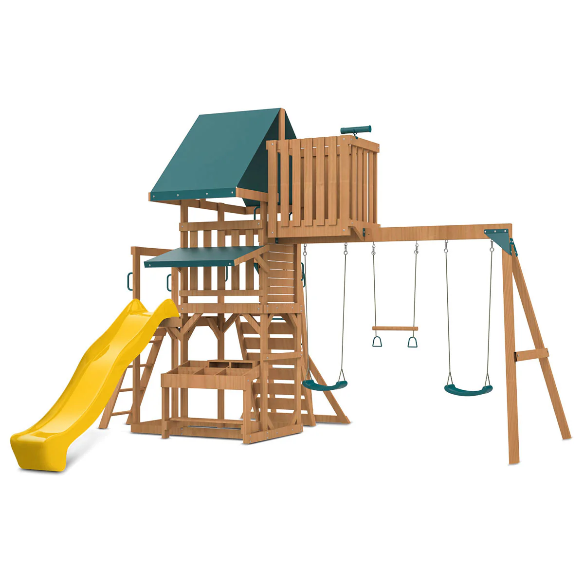 Walton Swing Set, Monkey Bars & Playground with 2.2m Slide (Yellow) - Image 9