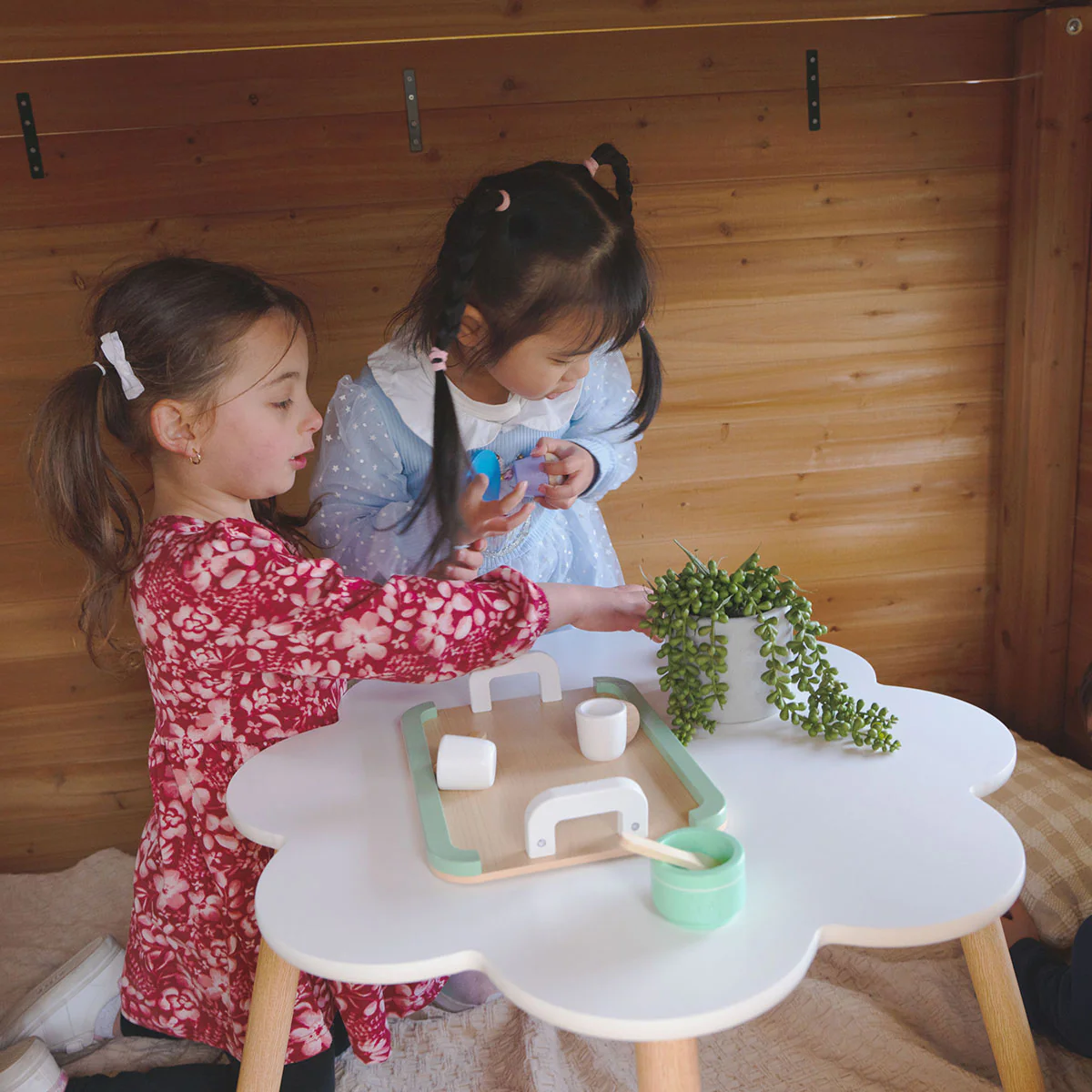 Warrigal Cubby House with 2.2m Slide (Pastel Green) - Image 12