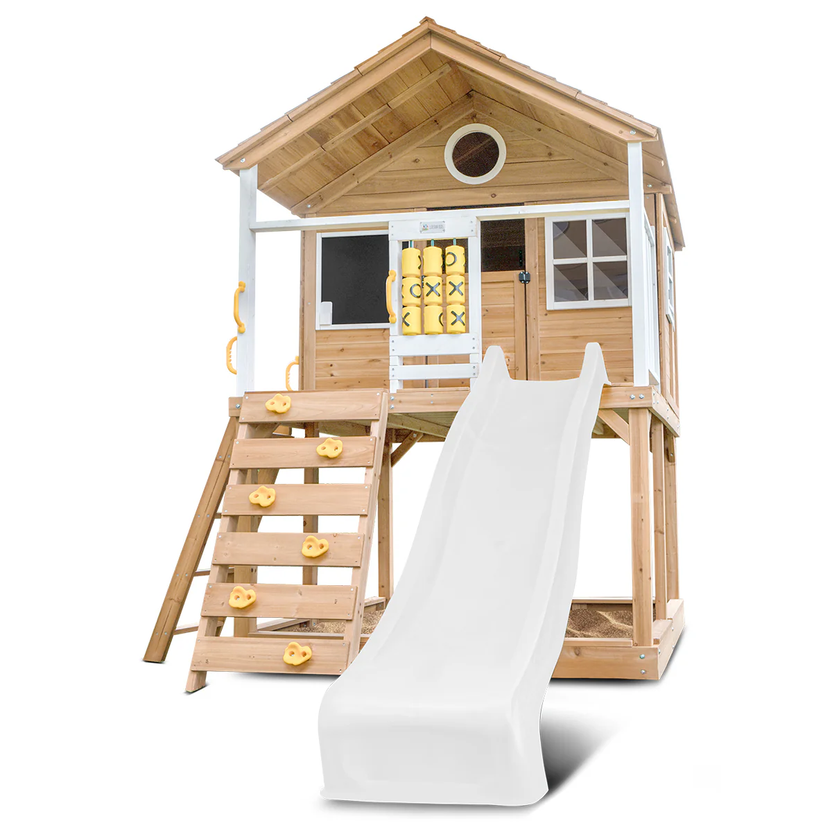Warrigal Cubby House with 2.2m Slide (White) - Image 3