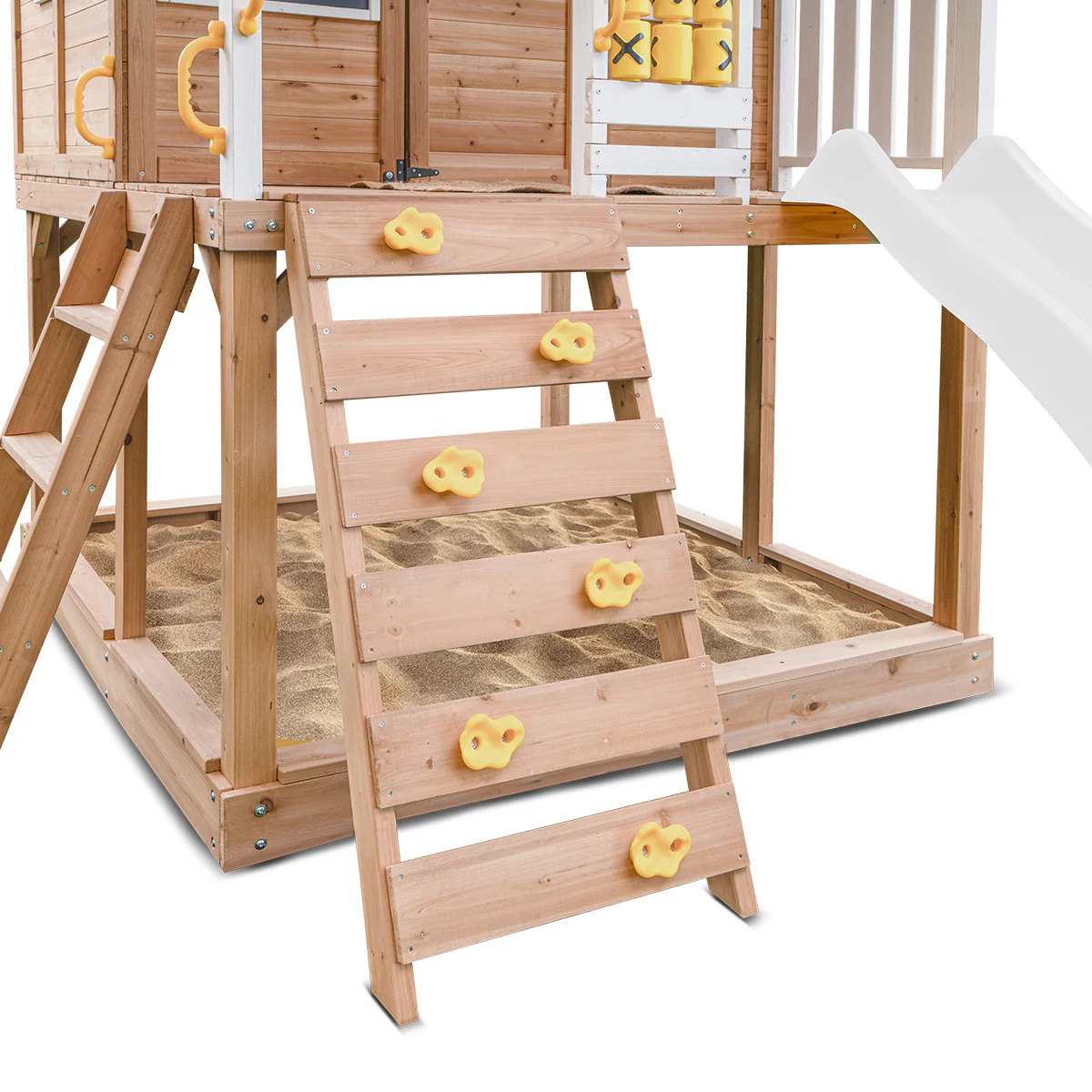 Warrigal Cubby House with 2.2m Slide (White) - Image 4