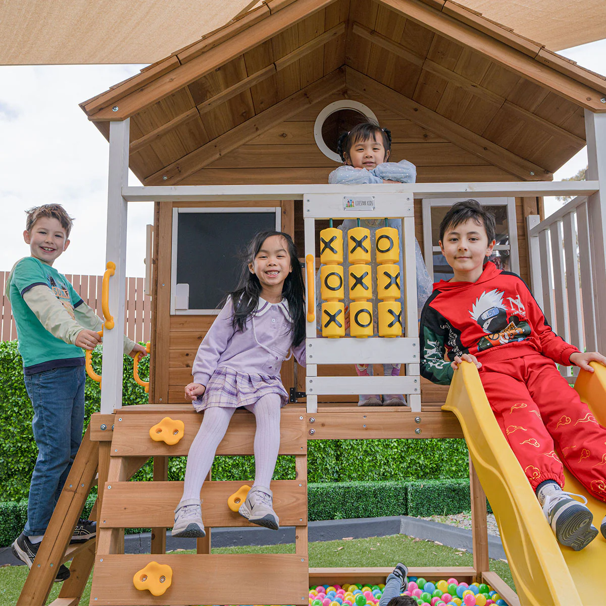 Warrigal Cubby House with Yellow Slide - Image 3