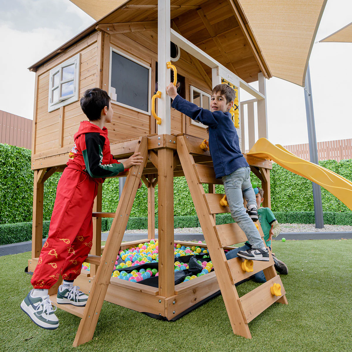 Warrigal Cubby House with Yellow Slide - Image 4
