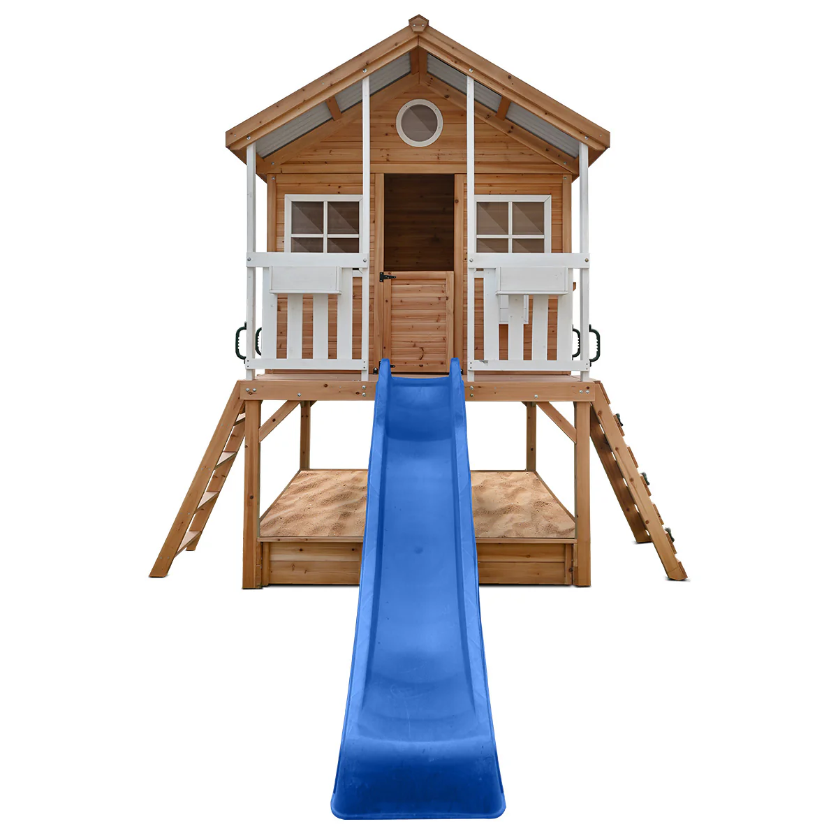 Winchester Cubby House (Elevated 1.2m) with 2.2m Slide (Blue) - Image 2